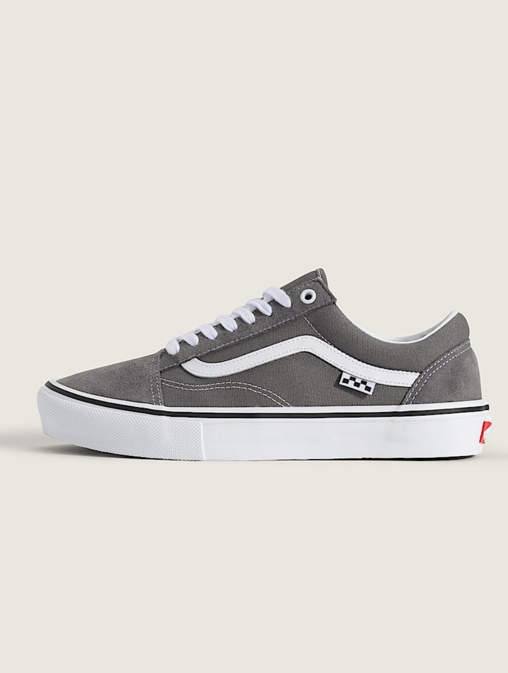 Vans Skate Old Skool Off The Wall Shoes / Sneakers - Pewter & White - Size 6 Men